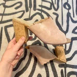 Marc Fisher Light Pink Suede Mule